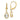 14k 8x6mm Oval Cubic Zirconia Leverback Earrings - View 1