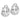 10k White Gold Tapered Hoop Earrings - Polished 10.5mm Shine - Image 2