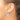 10k White Gold Tapered Hoop Earrings - Polished 10.5mm Shine - Image 3
