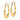 10k Gold Polished Classic Hollow Hoop Earrings - Image 1