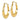 10k Gold Greek Key Earrings - Polished Design for Chic Style - Image 1