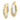 10k Two-Tone Polished Double Oval Hoop Earrings for Effortless Style - Image 2
