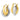 10k Two-Tone Double Hoop Earrings - Chic Everyday Style - Image 2