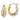 10k Two-Tone Double Hoop Earrings - Chic Everyday Style - Image 1
