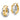 10k Two-Tone Double Hoop Earrings for Effortless Everyday Elegance - Image 2