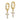 10K Gold Cross Hinged Hoop Earrings for Effortless Style - Image 1
