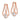 10K Rose Gold Hoop Earrings with Sparkling CZ Stones - Image 1