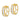 10K Gold Hinged Hoop Earrings with Sparkling CZ Detail - Image 1