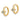 10K Gold Evil Eye Hinged Hoop Earrings with Clear and Blue CZ - Image 2