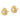 10K Gold Polished Love Knot Earrings with CZ Stones - Image 2