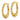 10k Gold Diamond-Cut Beaded Hoop Earrings - Polished Finish - Image 2