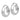10k White Gold Classic Hoop Earrings for Effortless Style - Image 2
