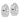10k White Gold Statement Hoop Earrings - Image 2
