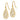 10K White Gold Diamond-Cut Filigree Teardrop Earrings - Image 2