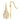 10K White Gold Diamond-Cut Filigree Teardrop Earrings - Image 1