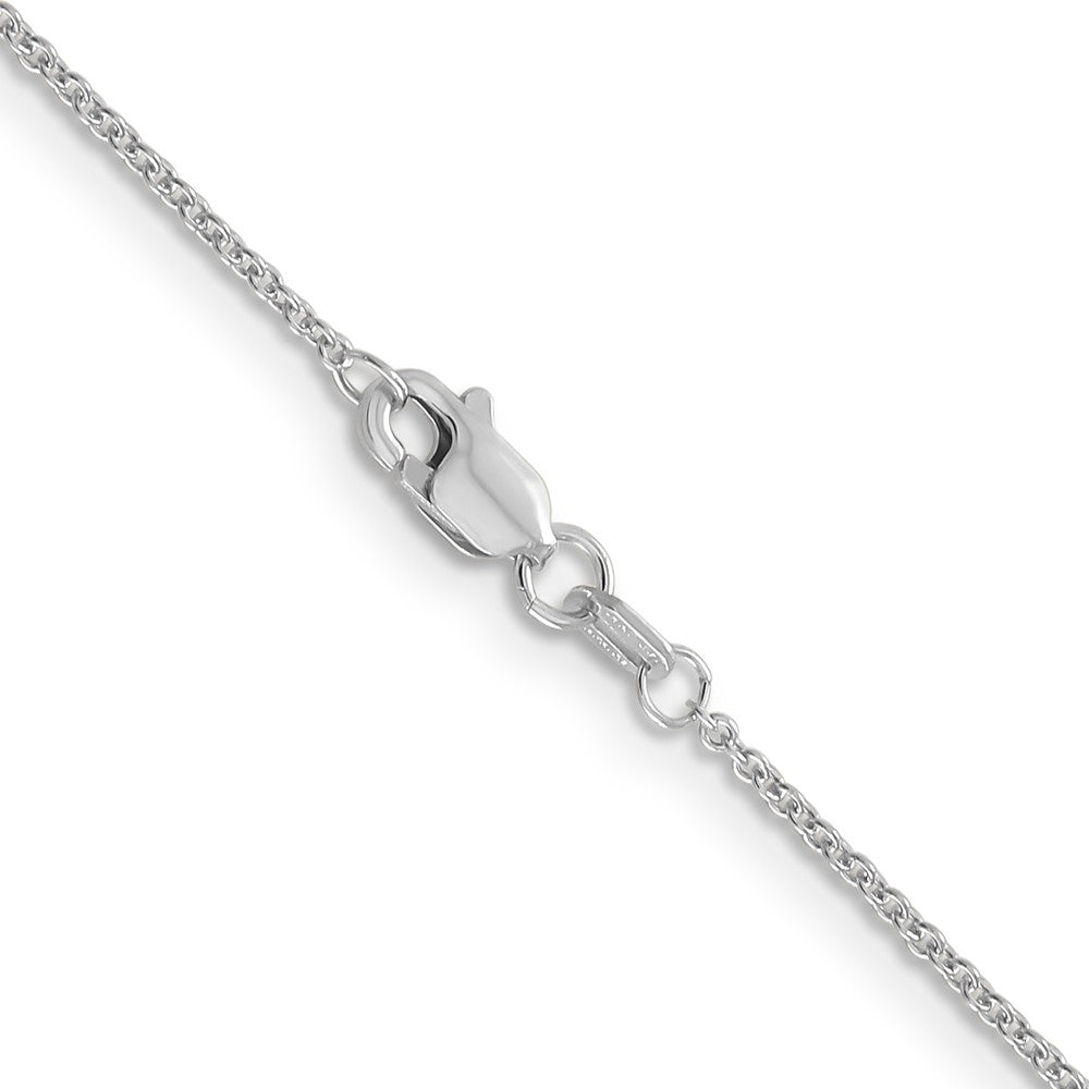 3-Foot White Gold Plated Cable Chain Necklace, 3x2mm Open Link For Jewelry Making - PCH010