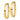 10k Gold Polished 5mm Omega Back Hoop Earrings - Image 2
