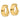 10k Gold Polished 6.75mm Omega Hoop Earrings - Image 2