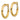 10k Gold Polished Round Hoop Earrings - 20mm Omega Back Design - Image 2