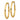 10k Gold Polished Round Omega Back Hoop Earrings - Image 2