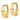 10k Gold Polished 7mm Hoop Earrings - Image 2
