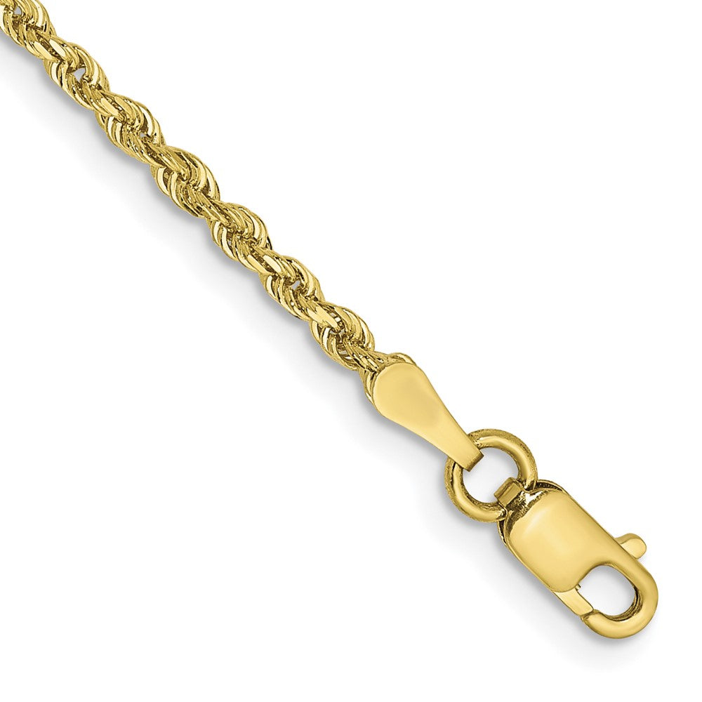 2mm Rope Chain Stack 10K Gold 2mm Rope Chain Anklet for Effortless Style – Treasures Jewelers