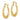 10k Gold Polished Classic Hoop Earrings - Image 1
