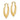 10k Gold Polished Classic Hollow Hoop Earrings - Image 1