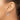 10k White Gold Polished Lightweight Tube Hoop Earrings - Image 3