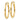 10k Gold Polished Oval Hoop Earrings - Image 2