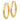 10k Gold Polished Oval Hoop Earrings - 3.5mm Modern Style - Image 2