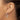 10k White Gold Diamond-Cut 2mm Round Hoop Earrings - Image 3