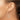 10k White Gold Diamond-Cut Round Hoop Earrings - 2mm Modern Style - Image 3