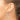 10k White Gold Diamond-Cut 3mm Round Hoop Earrings - Image 2