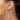 10k White Gold Diamond-Cut Round Hoop Earrings - 3mm - Image 2