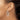 10k White Gold Satin Finish Diamond-Cut 3mm Hoop Earrings - Image 2