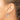 10k White Gold Diamond-Cut Round Hoop Earrings - 3mm - Image 2