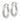 10k White Gold Round Hoop Earrings with Satin & Diamond-Cut Finish - Image 1