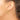 10k Gold Satin Finish Diamond-Cut 3mm Round Hoop Earrings - Image 2