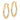 10K Gold Diamond-Cut Hoop Earrings, 2.5x20mm - Image 1