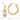 10k Rhodium Wavy Textured Hoop Earrings with Diamond Cut Detail - Image 3
