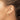 10K Gold Satin Diamond Cut Hoop Earrings - 20mm - Image 2