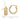 10K Gold Diamond-Cut Small Hoop Earrings - Image 3