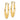 10K Gold Textured Oval Hollow Hoop Earrings - Image 1