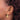 10K Gold Textured Oval Hollow Hoop Earrings - Image 2