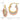 10k Tri-Color Gold Triple Hoop Earrings with Diamond-Cut Detail - Image 3