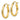 10k Gold Hollow Hoop Earrings with Diamond-Cut Detail, 18mm - Image 2