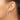 10k White Gold Diamond-Cut Hollow Hoop Earrings - Modern Chic Style - Image 3
