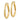 10k Gold Knife-Edge Diamond-Cut Hollow Hoop Earrings - Image 2