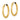 10k Gold Polished Endless Hoop Earrings - 25mm Chic Statement Style - Image 2